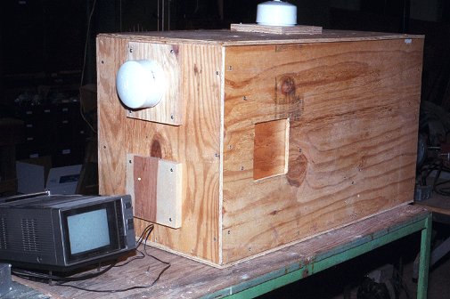 Barn owl nest box with camera adapter